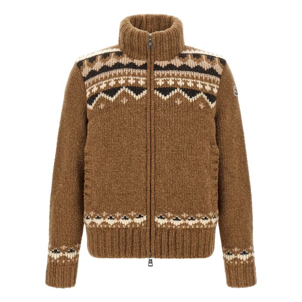 Moncler Brown Virgin Wool Men's Cardigan
